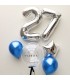 Silver Numbers Birthday Loons