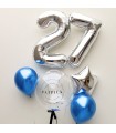 Silver Numbers Birthday Loons