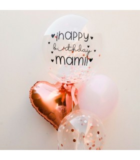 Rose gold confetti Birthday Loons