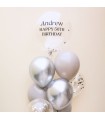 Silver Birthday Loons