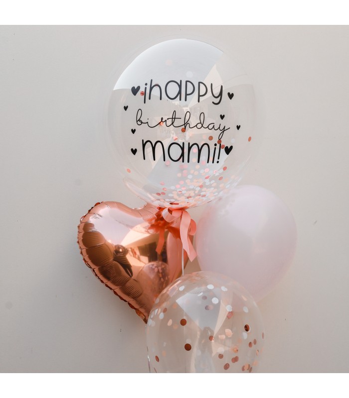 Rose gold confetti Birthday Loons
